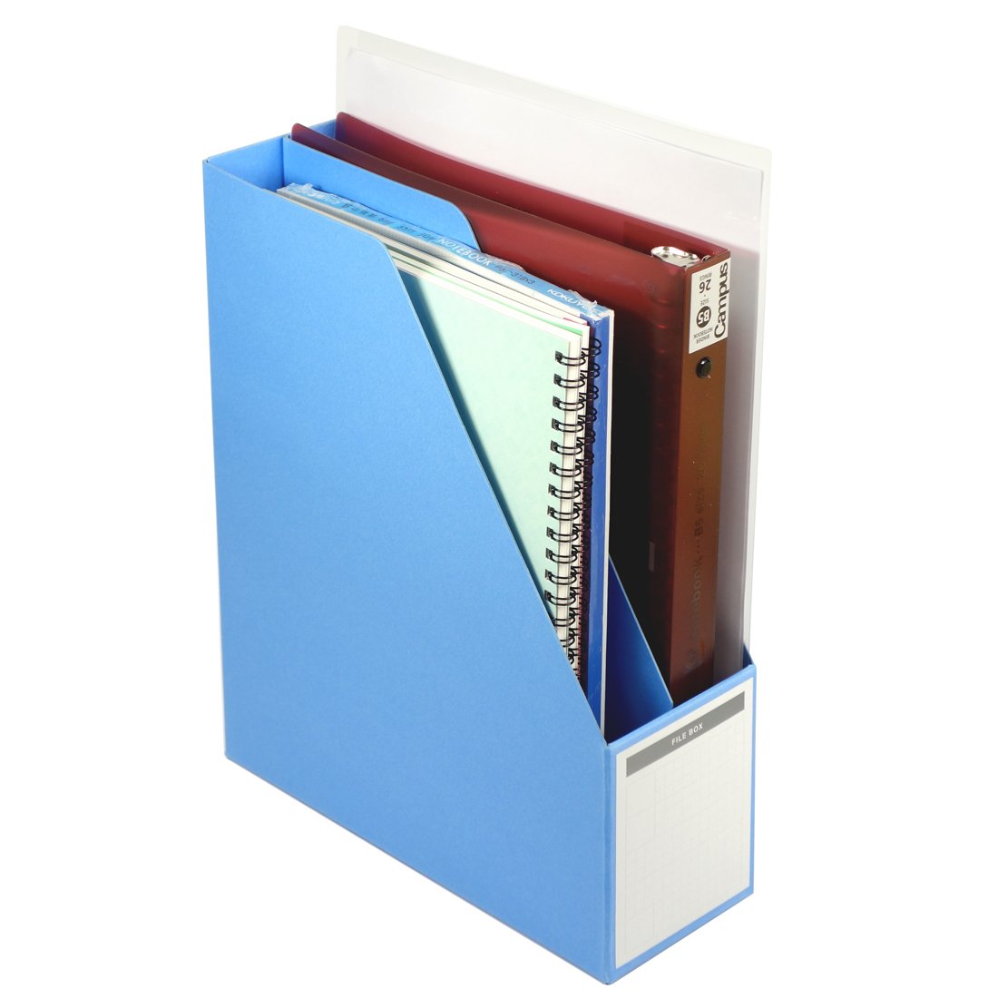 Amazon | コクヨ ファイルボックス B5 縦 仕切 底板付 青 フ-452NB